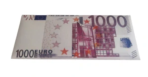 Bankovka 1000 Euro -čokoláda